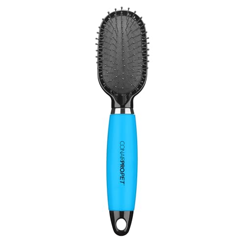 Pinceau à épingles CONAIRPRO dog & cat brosse démêlante poil long chat et chien bleu