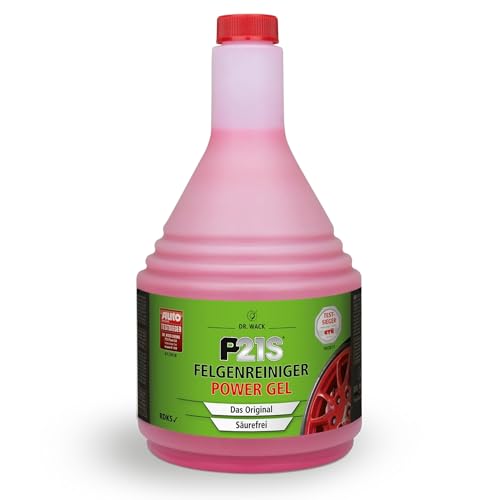 DR. WACK P21S Felgenreiniger Power Gel 1 Liter - Felgen-Spray mit Gel-Formel & Wirkindikator - Schnelle & schonende Reinigung - säurefrei & biologisch abbaubar - Hochwertige Autopflege