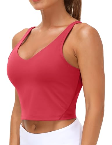 Image of THE GYM PEOPLE Womens' Sports Bra Longline Wirefree Padded with Medium Support