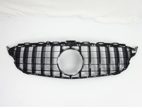 【パーツヤードオンリーワン】即納 メルセデスベンツ用 Cクラス W205 S205 C205 A205 前期 パナメリカーナ AMGルック グリル GTRルック フロントグリル ブラックフィン カメラ無 C180 C200 C220d C250 C35