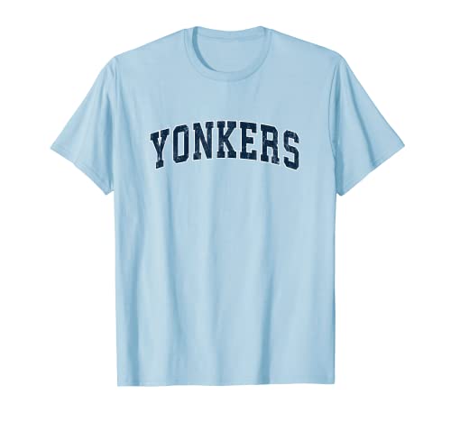Yonkers New York NY Vintage Diseño Deportivo Diseño Marino Camiseta