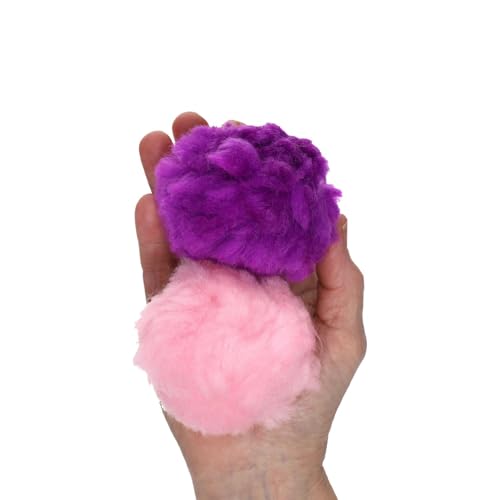 Essentials by Leisure Arts 2.5 Inch Red Craft Pom Poms, Soft Decorative Pom-Poms for Holiday Decor, Ornaments, Stuffed Animals and Toys, 5 Count