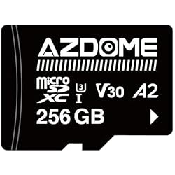 AZDOME 256GB Micro SD Card microSDXC Memory Card for AZDOME M550 GS63H Pro PG17-4K GS63Pro Dash Cam Full HD & 4K UHD, U3, A2, V30