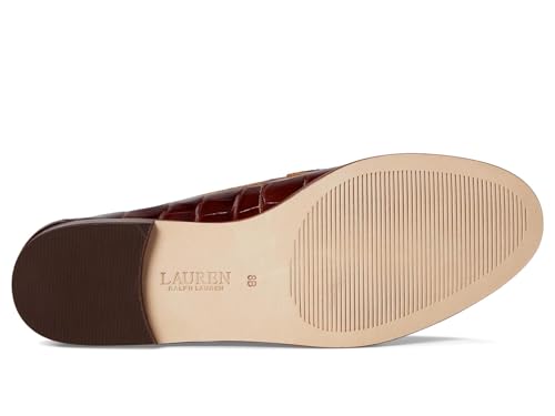 Image of Lauren Ralph Lauren Wynnie Crocodile-Embossed Leather Loafer