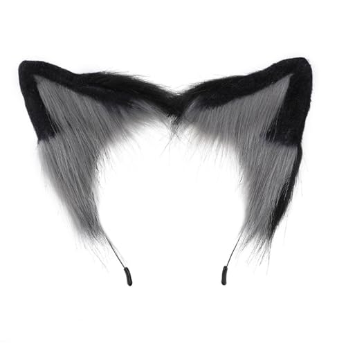 Oilmal Faixa de cabeça de personagem de Halloween arco de cabelo de orelha de gato de pelúcia acessó