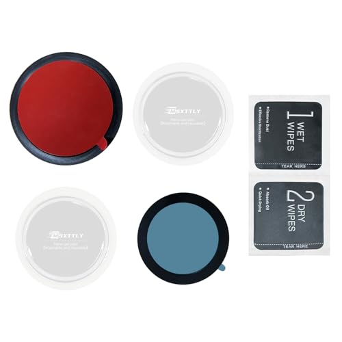 MSXTTLY VMag Kit de Accesorios para Soporte de Teléfono Magnético - Incluye 1 Anillo Magnético, 1 Almohadilla Redonda de PC, 2 Almohadillas de Gel Nano y 1 Paño de Limpieza