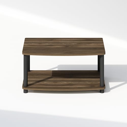 Image of Furinno Turn-N-Tube 2-Tier Printer Table with Storage, Under Desk Printer Stand, Toolless Assembly, for CPU, Work Supplies, Home Office, Americano