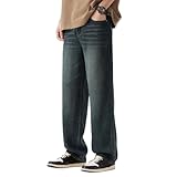 Low Waist Button Denim Pants for Men Young Fashion...