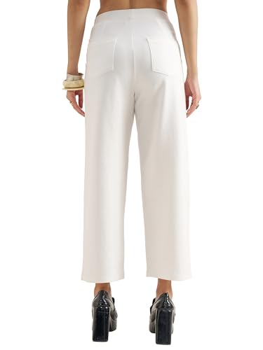 Image of Tokyo Talkies Wide Leg Relaxed fit Cullotes |Ultra Soft, Elasticated, High Waist, Wrinkle Free Trousers |All Day Wear