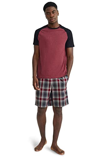 C&A Herren Shorty Set|2er Pack Regular Fit Unifarben|Kariert...
