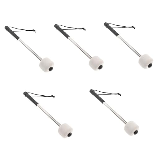 MILISTEN 5 Piezas Batidor De Pedal De Tambor Instrumentos Para Niños Batidor De Bombo Mazo De Tambor De Fieltro De Lana Instrumentos Musicales Para Adultos Acero Baquetero Trampa Importante