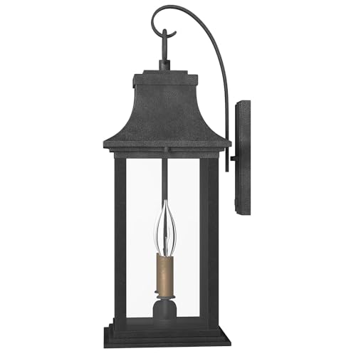 Hinkley Adair Medium Wall Mount Lantern - 2-Light, Heritage Series, Aluminum, Bulbs Included - Aged Zinc with Heritage Brass Accents - Image 4