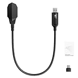 Hkfgdjdl Plug-and-Play-USB-Mikrofon mit Touch-Stummschalttaste und flexiblem Schwanenhals-Schlauchmikrofon für klare Sprachanrufe