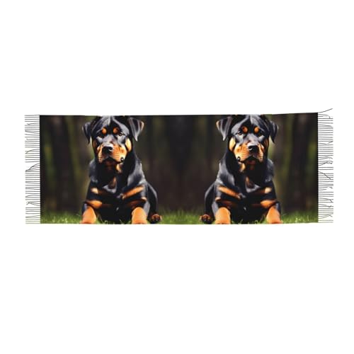 YQxwJL Rottweiler tapet tryck kvinnors kashmir känsla sjal halsduk varm halsduk poncho cape för kvinnor aftonklänningar
