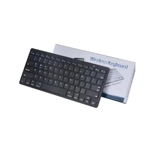 Teclado Bluetooth Universal sem Fio para iPad, iPhone, Android, Mac e PC. Design Compacto, Conectividade Rápida (Preto)