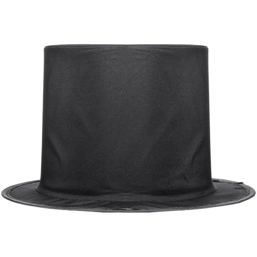 Didiseaon Collapsible Top Hat Magician Costume Hat Stage Props For Stage Tricks Collapsible Synthetic Blend Costume Headwear Masquerade