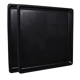 VANZACK 14.9 Inch Crate Tray Replacement - 2 Pack Heavy Duty Plastic Crate Pan for Large - Pet Potty Tray Easy Accessories Durable & Waterproof