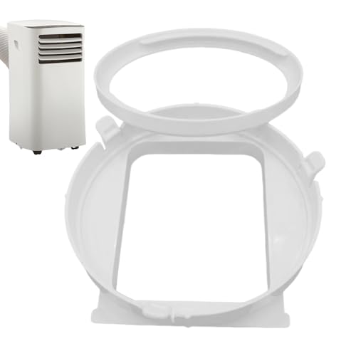 2 Pack 5.9 Inch Portable Air Conditioner Exhaust Hose Coupler, Window Adapter AC Connector, Square Mobile Air Conditioning Accessories Parts Replacement, AC Unit Tube Connector