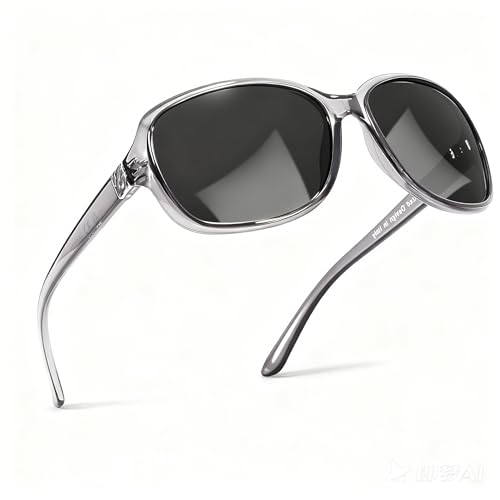 Image of SIPHEW Polarized Sunglasses for Women | Vintage Square Sunglasses w UV400 Protection | Womens Wraparound Shade