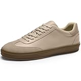 Coostar Mens Casual Shoes Business Dress Sneakers Classic Lace-up Walking Shoe Khaki Size 10