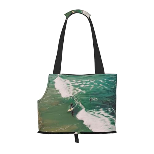 Sac de transport mode pour animaux motif surf, l'élégance pliable pour petits chiens et chats