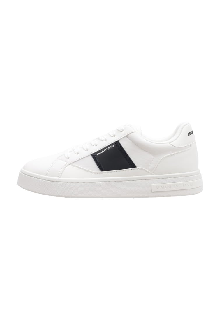 Armani Exchange Men's White Low-Top Trainers in Size 11, Sports Direct