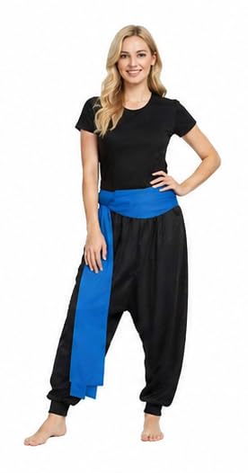 Dragons Den Fancy Dress Limited Pirate Buccaneer 60" Sash Cosplay LARP Masked Bandit Fancy Dress Accessories [Royal Blue Sash Only] — image 1