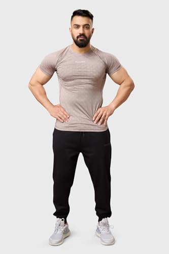 Image of FUAARK Men's Astral Round Neck Slim Fit Active Wear Gym & Sports T-Shirt