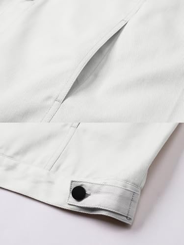Image of SANGTREE Men's Trucker Jacket Lightweight Jacket Cotton Casual Outerwear With Pockets