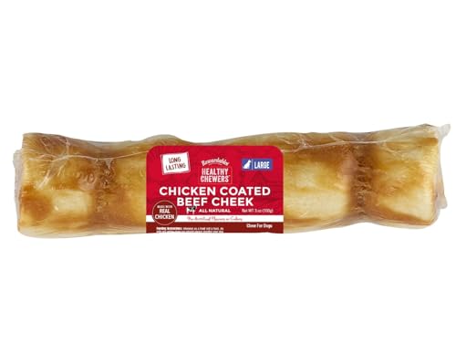 Rewardables Chicken Coated Beef Cheek Rolls for Dogs - Large - 1 Pack