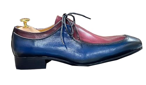 Santimon Mens Oxfords Formal Dress Genuine Leather Handmade Casual Derby Wedding Tuxedo Fashion Walking Shoes for Men3