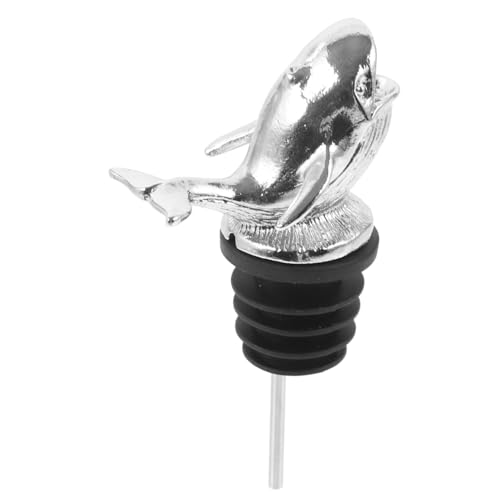 SOLUSTRE Whale Shaped Wine Pourer Liquor Bottle Spout Elegant Accessory for Smooth Pouring Decorative Wine Dispenser for Parties and Gatherings