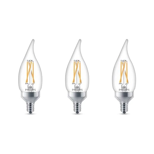 Philips LED Clear Dimmable, Warm Glow Effect BA11 Light Bulb - EyeComfort Flicker Free - 6.6W = 75W - 600 Lumen - Soft White (2700K) - E12 Base - Indoor - Title 20 - Pack of 3