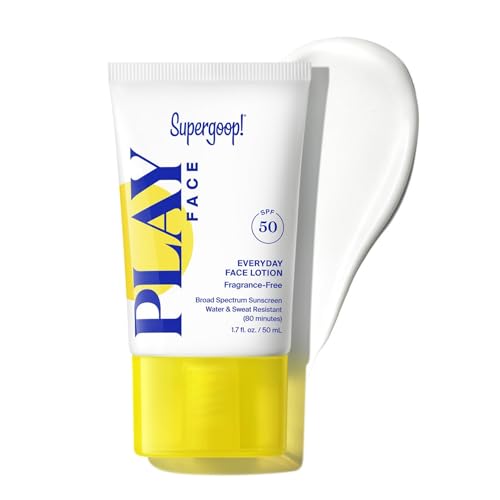 Supergoop! PLAY Everyday Face Lotion SPF 50 - Lightweight, Non-Greasy Formula - Natural Finish -...
