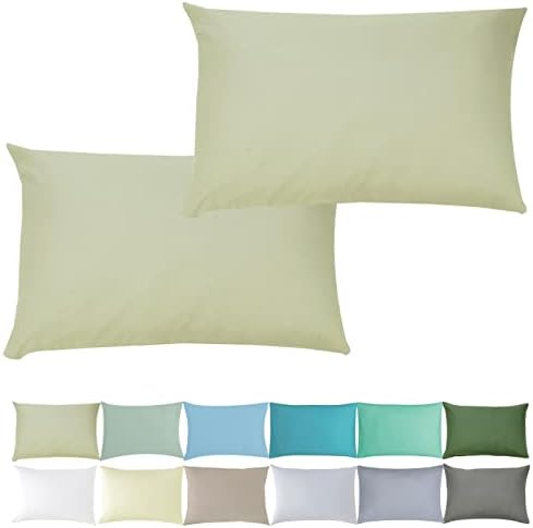 Zestaw x2 prostokątnych poszewek na poduszki 50x70 cm - 100% bawełna organiczna 57 nici, płatki różowe, bawełna certyfikowana