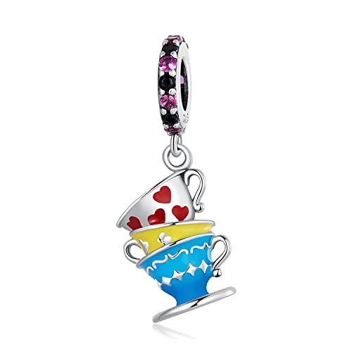 Compatible con pulsera diy este abalorio de plata taza de té alegra tu rutina