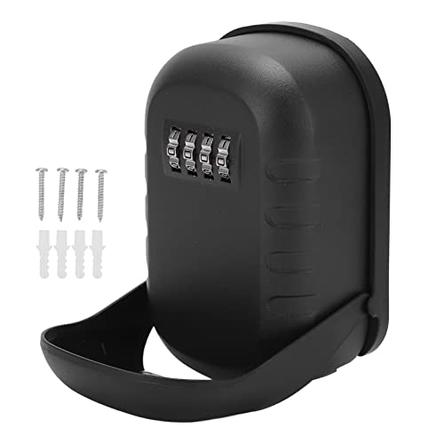 Caja de seguridad para llaves, montaje en pared, resistente, combinación de 4 dígitos, caja fuerte para almacenamiento de llaves para el hogar, oficina, gimnasio, fábrica, sitio