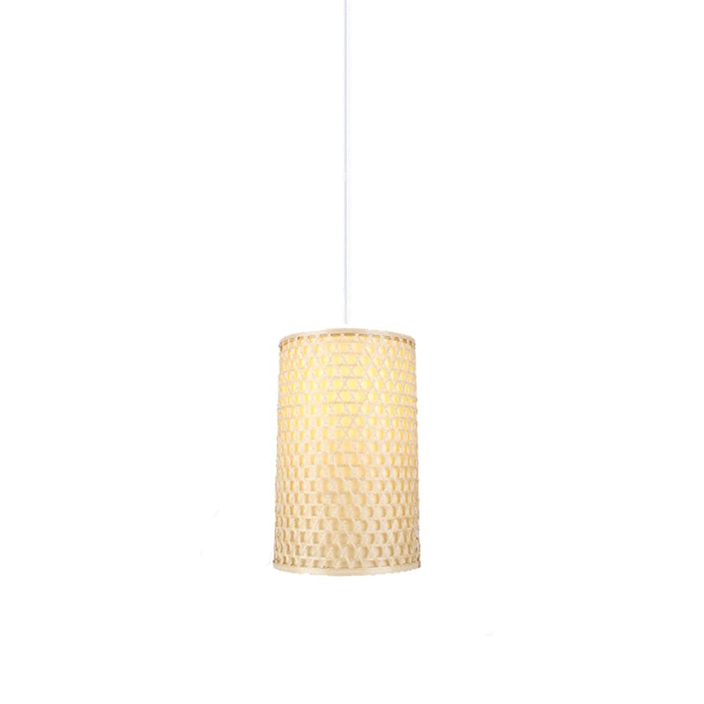 Suspension lanterne en rotin tressé E27 luminaire de plafond salon de thé