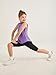 Haloumoning Girls Athletic Tank Tops Sleeveless Active Tennis Yoga Shirts Kids Qucik Dry Running Tees 5-14 Years Purple