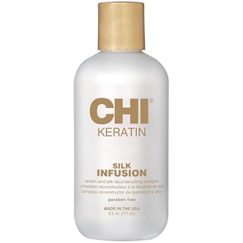 CHI Keratin Silk Infusion, Hydrating Hair Serum For Restoring Softness & Shine, Helps Dry, Damaged Hair, Sulfate-free, 6 Oz Cover
