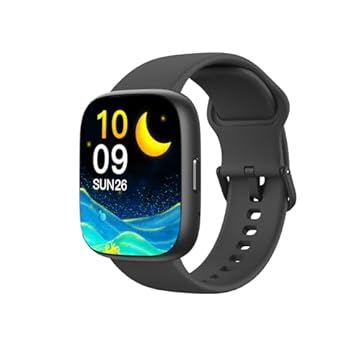 SmartWatch, relogio smartwatch com Ecrã tátil e Alexa, à prova d'água IP68, relogio smartwatch feminino e masculino, com modo esportivo e recebimento de notificações (preto)