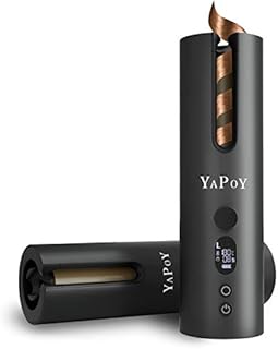 YAPOY Hair Curler Cordless Automatic Curling Tongs Portable Rechargeable Unbound Hair Curling Iron for Curls Waves Anytime Anywhere with Heat Isolating Chamber Timer Settings