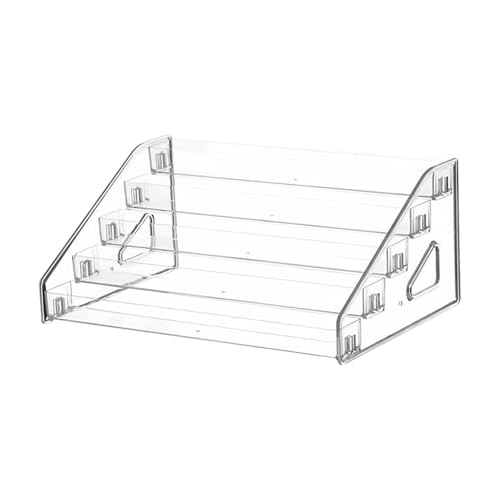 Sharplace Espositore per cosmetici, espositore per smalti, trasparente da tavolo per oggetti da collezione, palette di ombretti, 5 Livelli