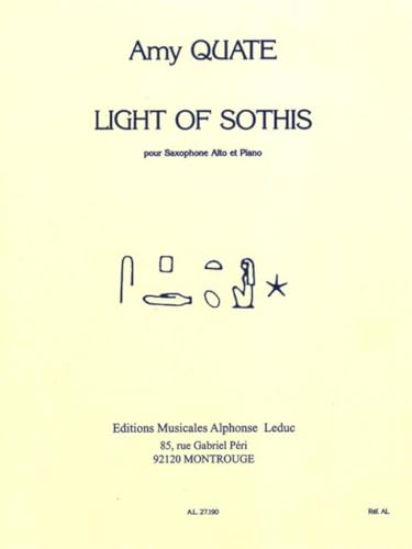 Amy quate: light of sothis for saxophone and piano
