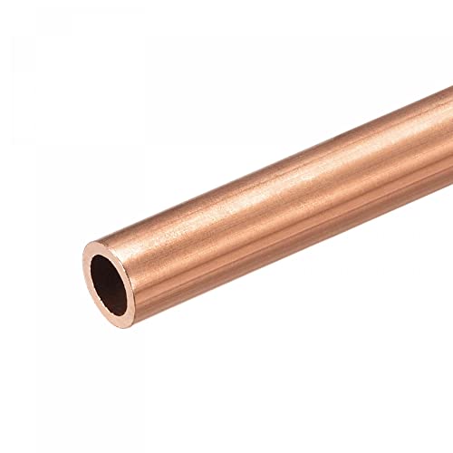 uxcell Copper Round Tube 10mm OD 1.5mm Wall Thickness 200mm Length Pipe Tubing