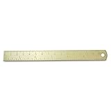 6 Inch Brass Ruler - Etched Markings - Durable Tiny Ruler, Ideal for Bullet Journals, Notebooks, Planners, Diaries And As a Bookmark. Fits in Inner Pocket - Marked with IN and CM/MM (Gold Brass)