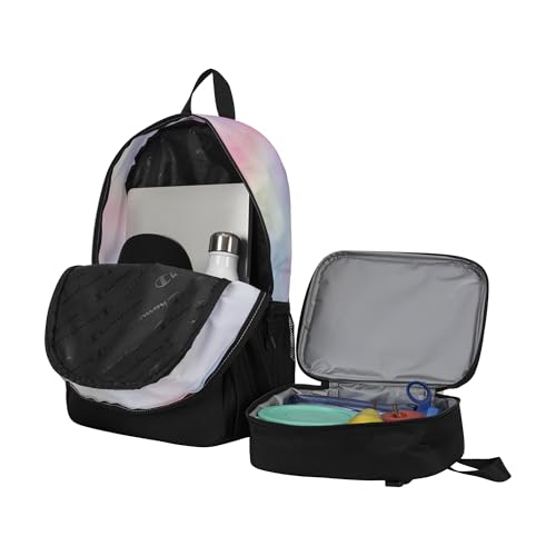 Champion Kids' Mode Backpack and Lunch Box Set, Pink/Aqua/Black, One Size - image 3