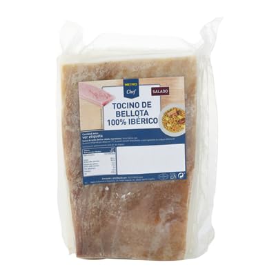Tocino de Bellota 100% Ibérico Chef – Sabor y Calidad para tus Recetas Gourmet 1 KG. Aprox. (Producto Refrigerad) (3 PIEZAS)