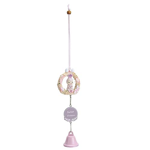 Alupre Netter Karikatur-Harz Wind Chimes Glocke Haushalt Indoor Outdoor Hanging Ornament Dekoration (2025-5B Pink) Cover