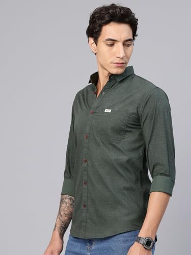 Image of Majestic Man Pure Cotton Slim Fit Printed Casual Shirt for Men